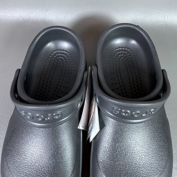 Crocs Bistro Clogs Shoes Unisex Womens 7 Mens 5 Black Slip Resistant Closed Toe - Picture 2 of 12